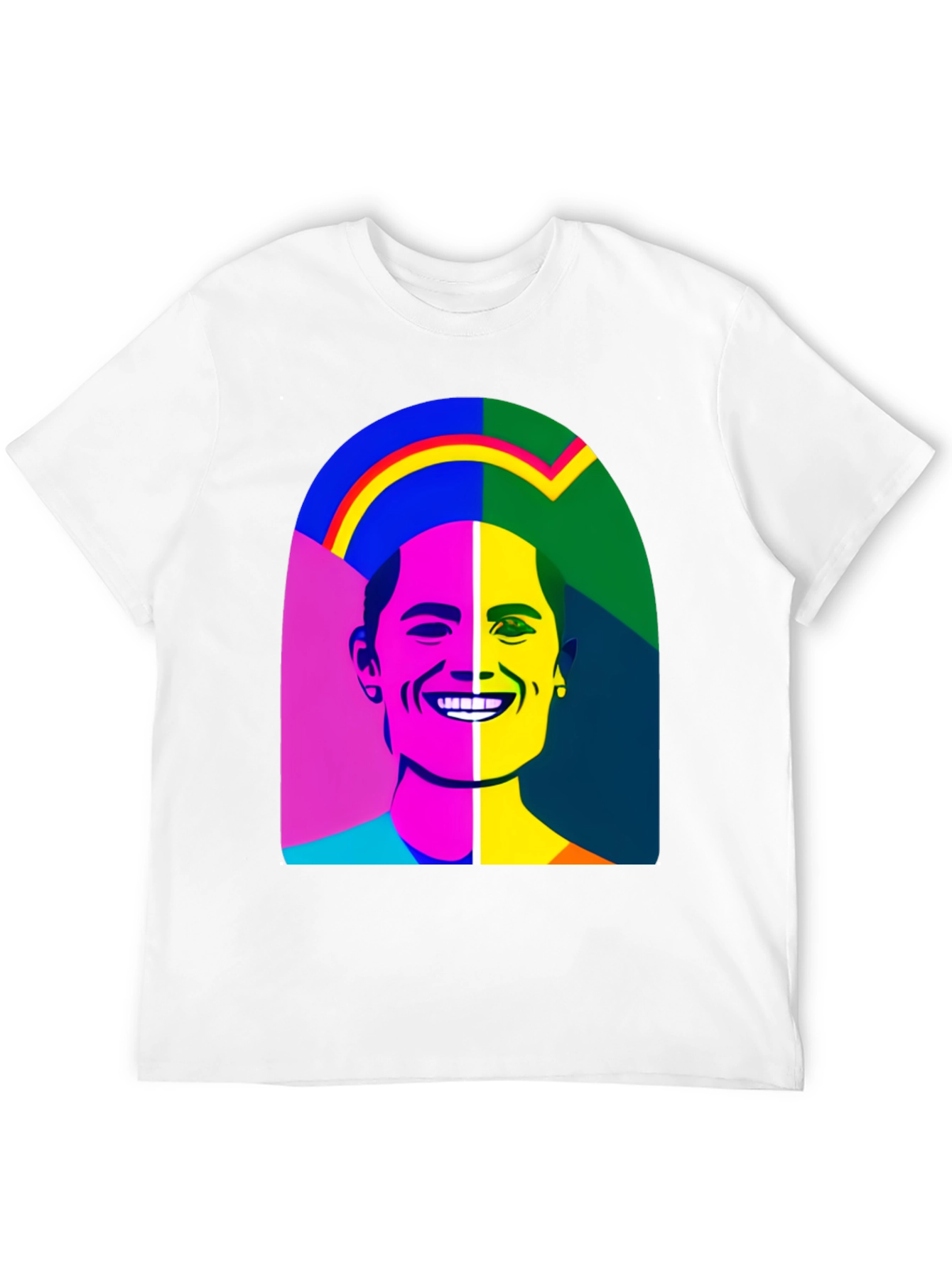 Pop Art Portrait Black T-Shirt