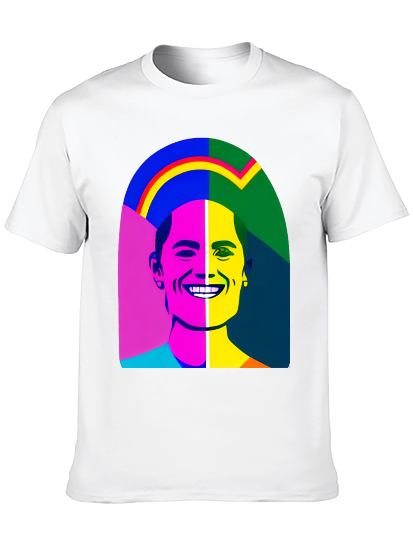 Pop Art Portrait Black T-Shirt