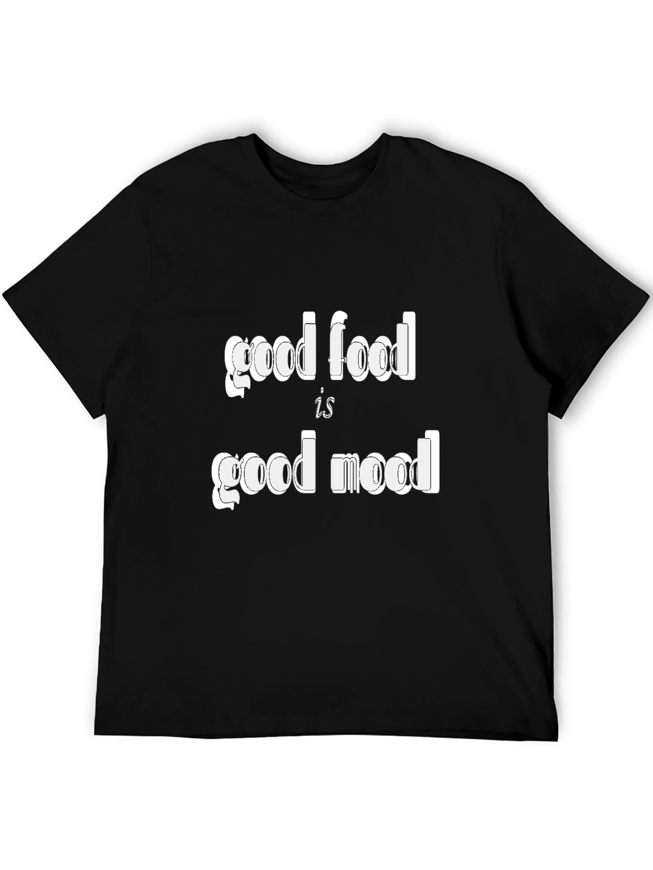 Good Food Good Mood Black Graphic Tee
