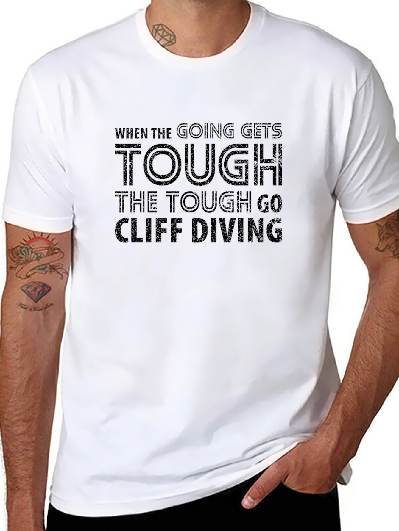 Tough Cliff Diving Graphic T-Shirt