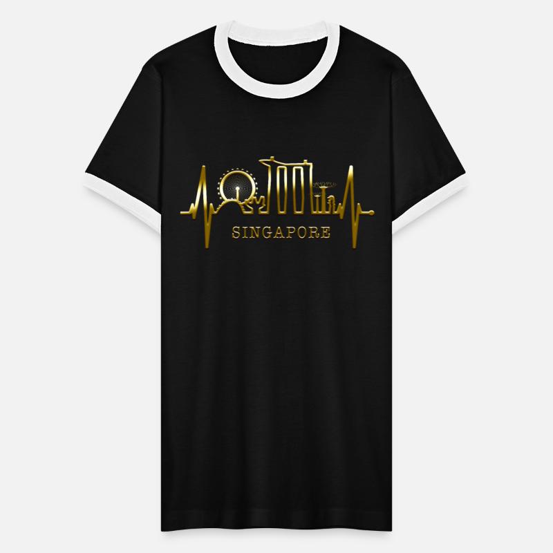 Singapore Skyline Heartbeat Asian I Love Singapore