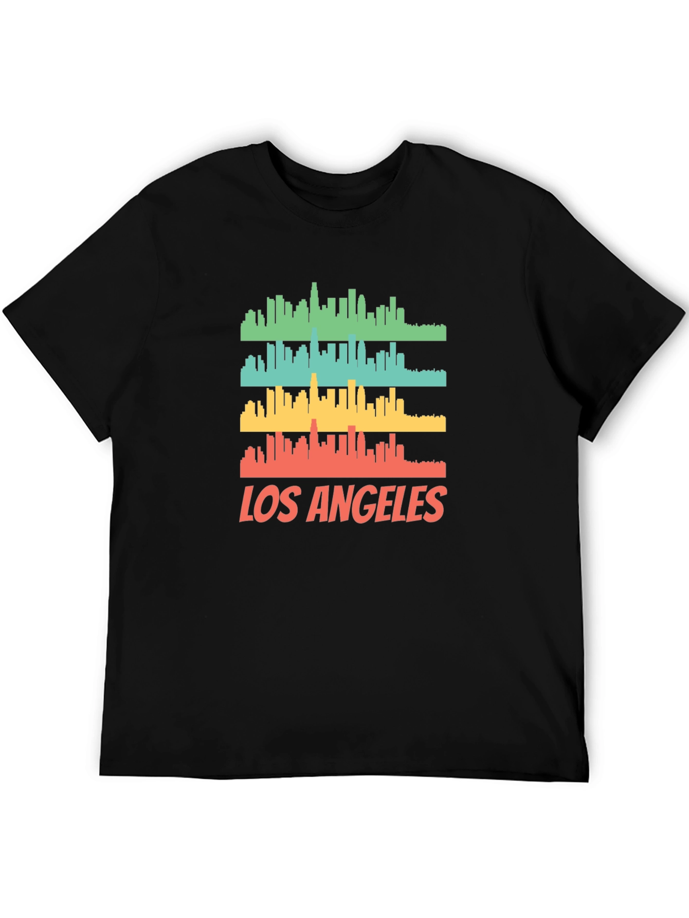 Los Angeles Skyline Graphic Print T-Shirt