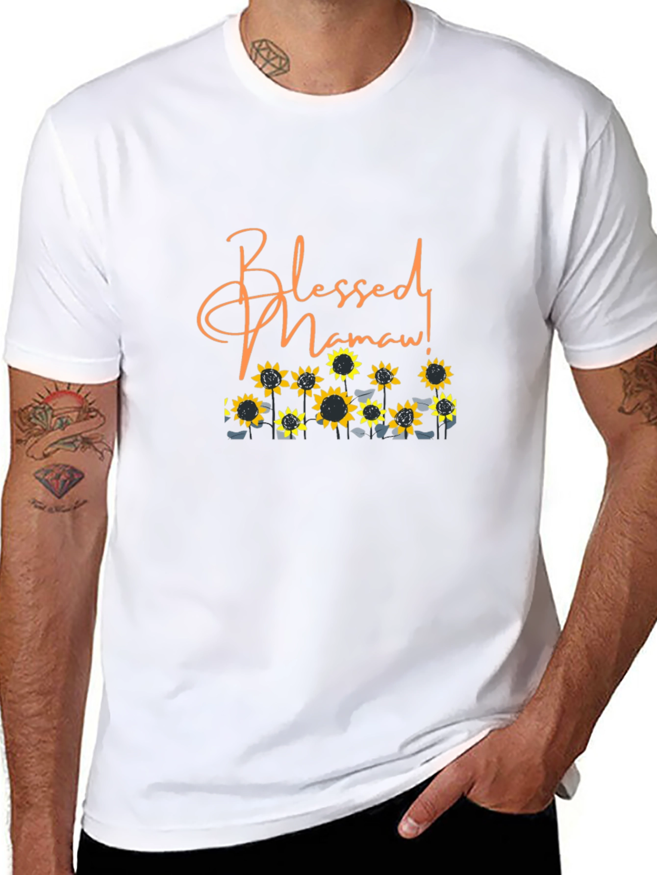 Blessed Mamaw Sunflower Graphic Tee
