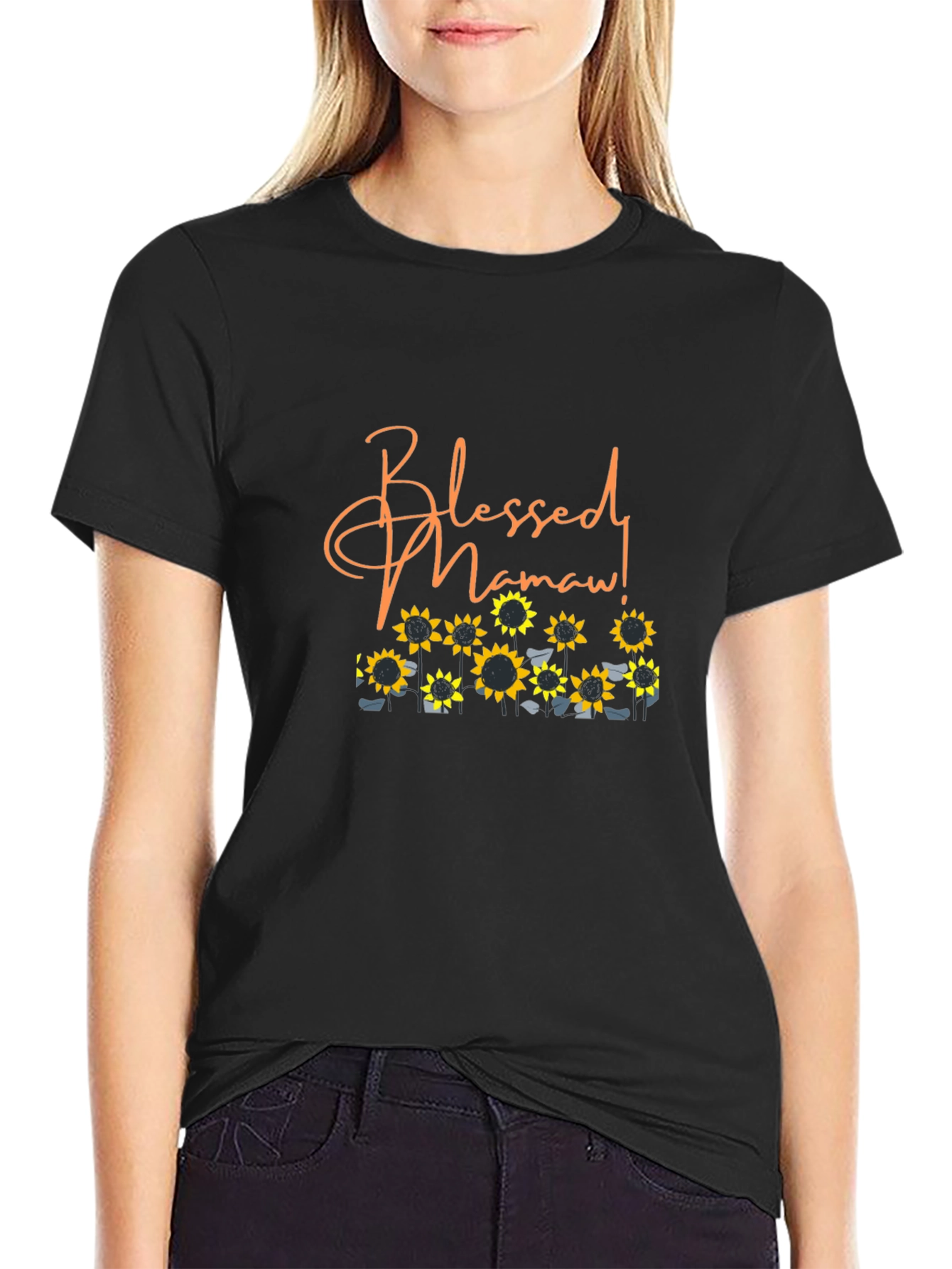 Blessed Mamaw Sunflower Graphic Tee