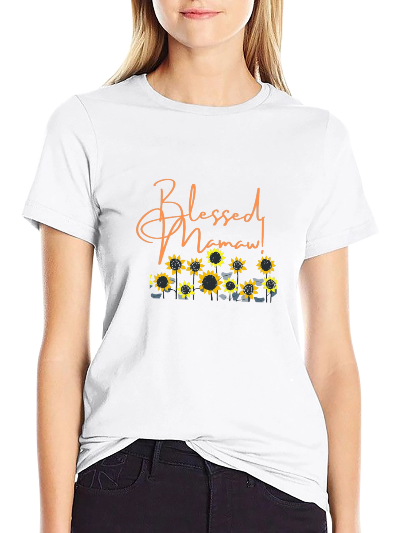 Blessed Mamaw Sunflower Graphic Tee