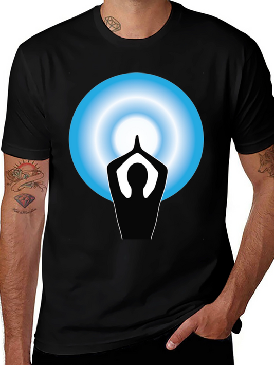 Yoga Meditation Graphic Black T-Shirt