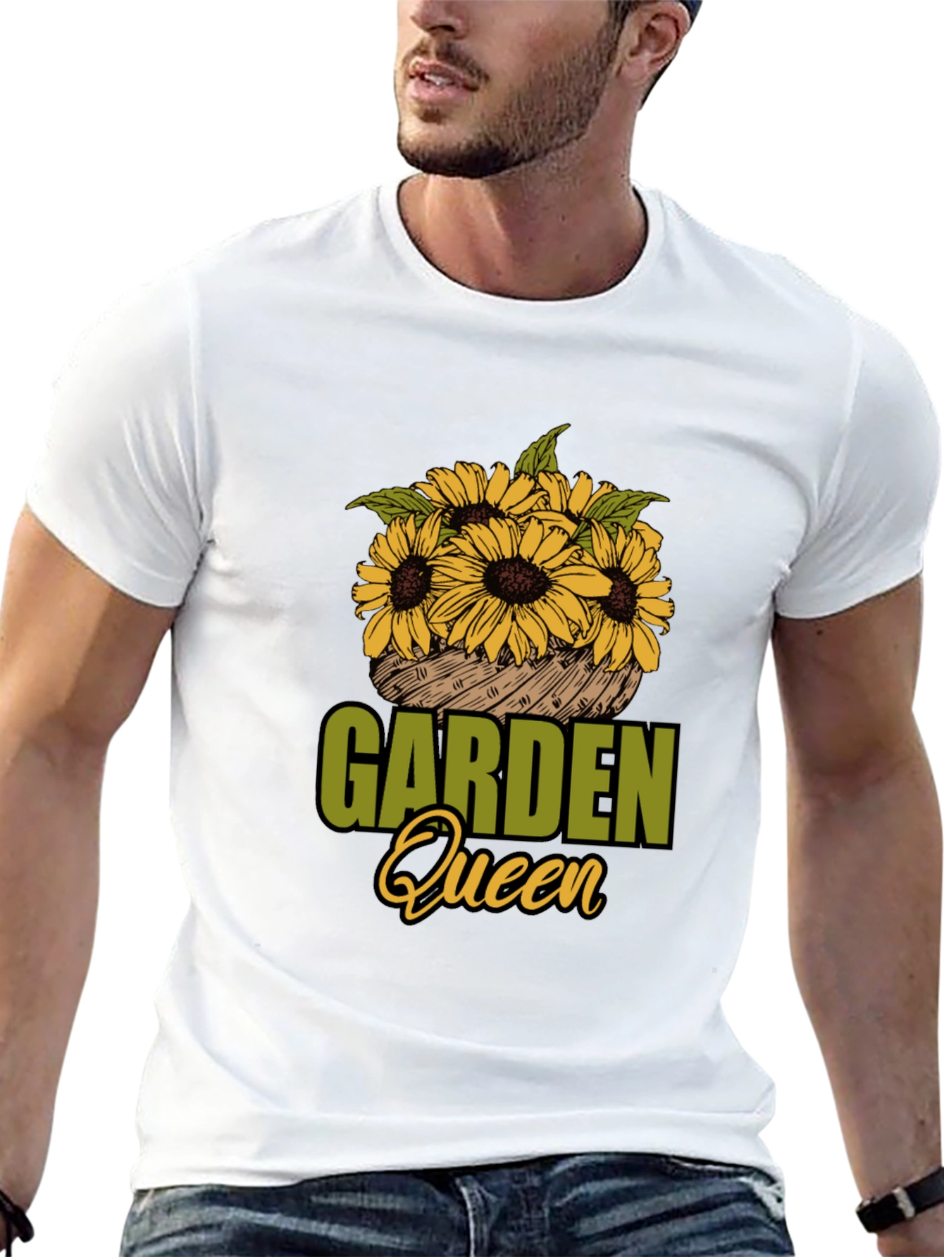Garden Queen Sunflower Graphic T-Shirt