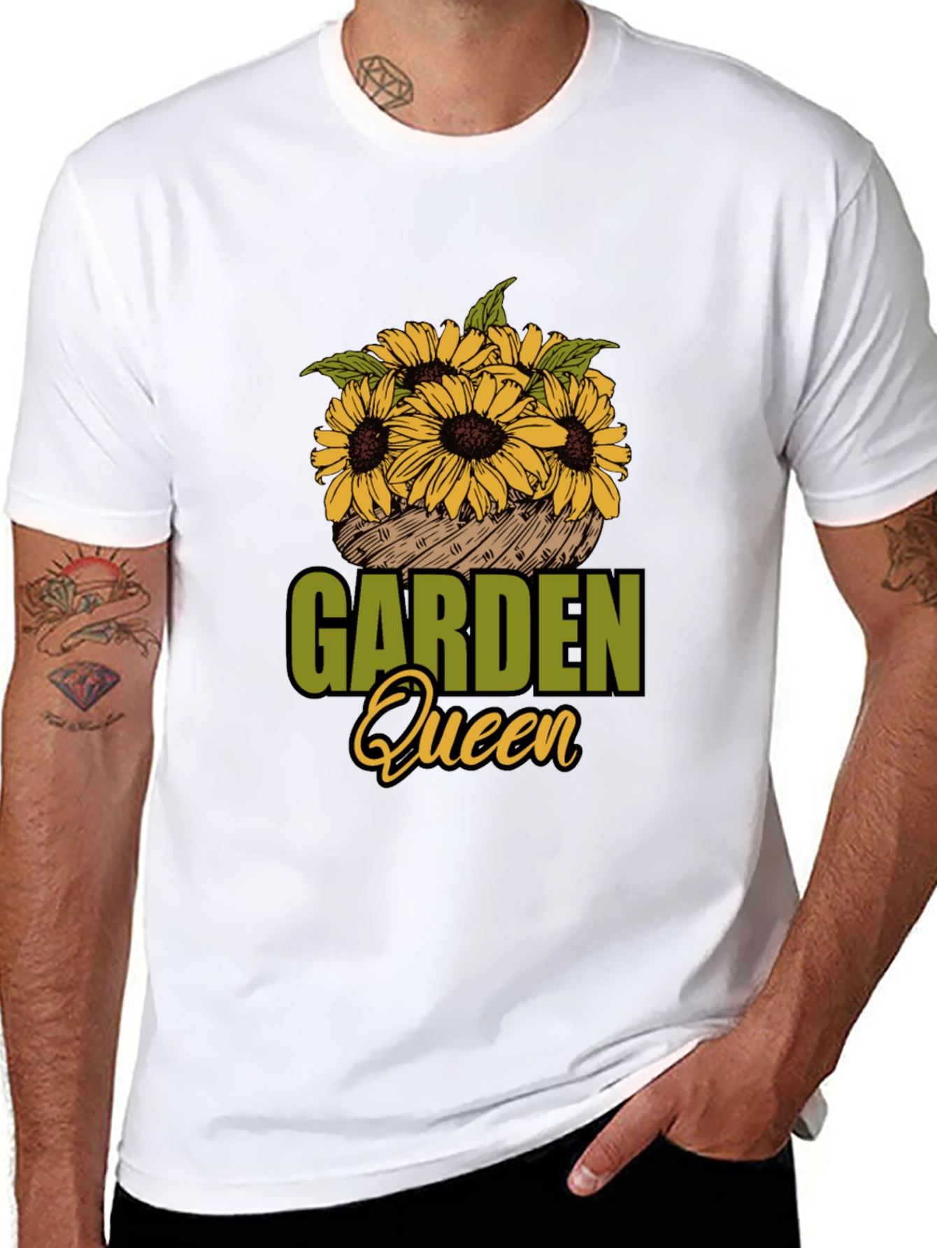 Garden Queen Sunflower Graphic T-Shirt