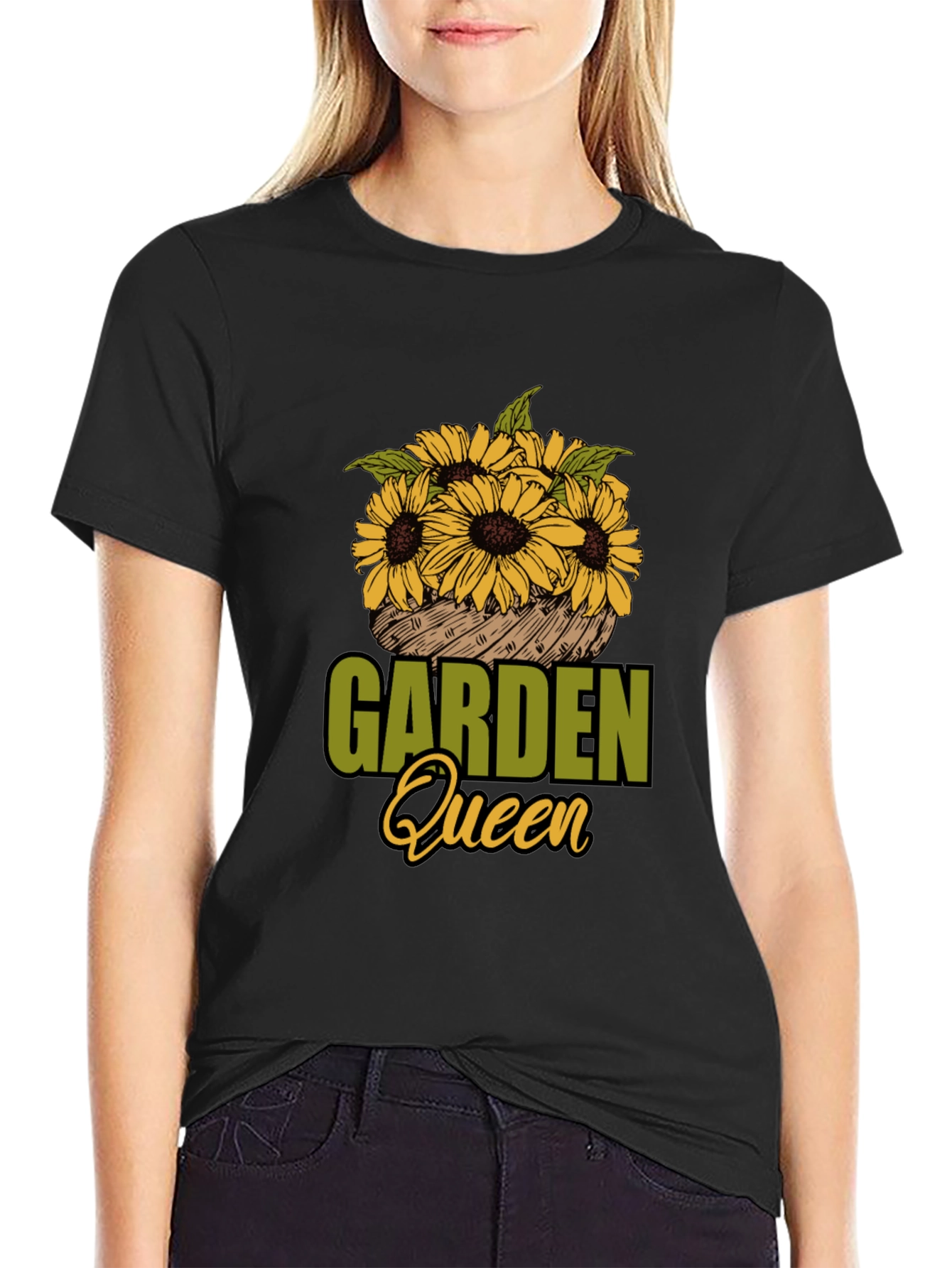Garden Queen Sunflower Graphic T-Shirt