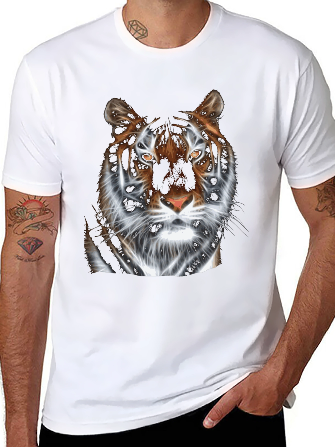 Tiger Graphic Print T-Shirt