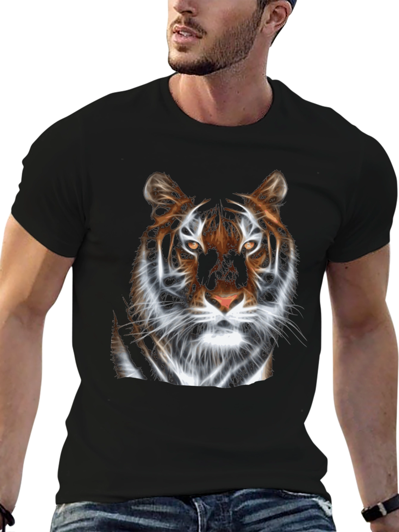 Tiger Graphic Print T-Shirt