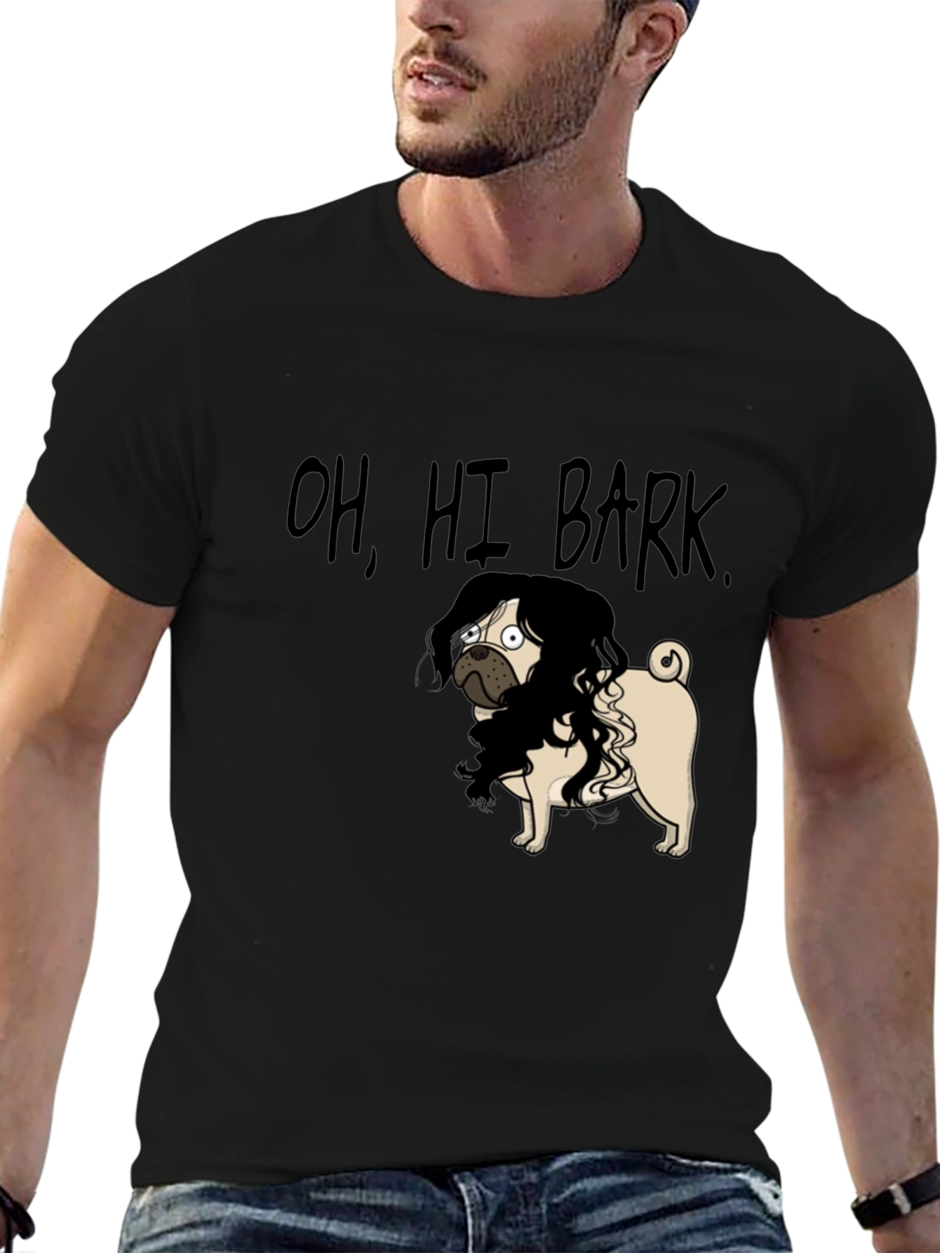 Oh Hi Bark! Funny Pug T-Shirt