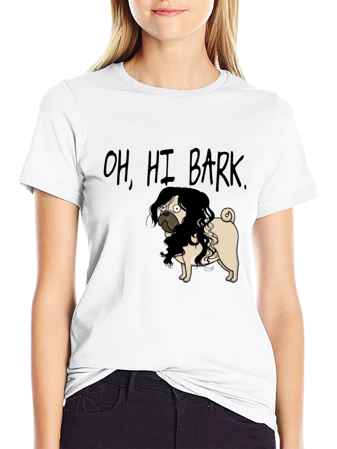 Oh Hi Bark! Funny Pug T-Shirt