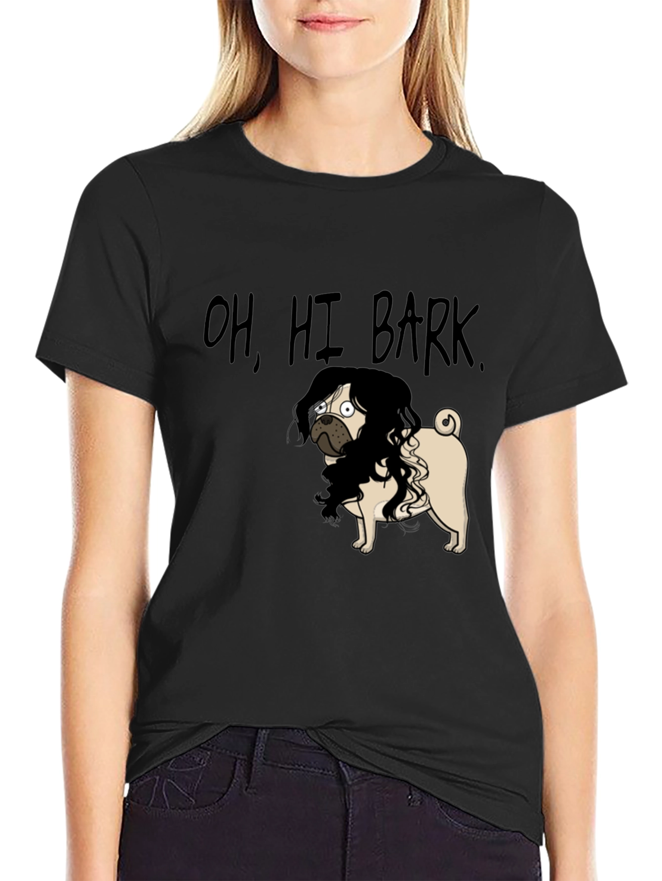 Oh Hi Bark! Funny Pug T-Shirt