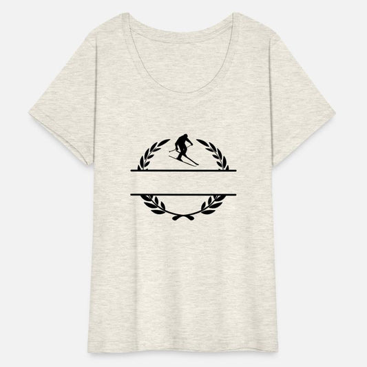 Skiing in laurel wreath