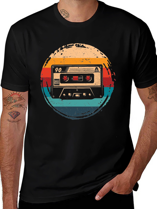 Retro Cassette Tape Graphic Tee - Vintage Style 90s Nostalgia Shirt