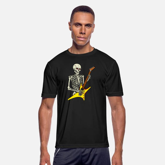 skull playing guitar