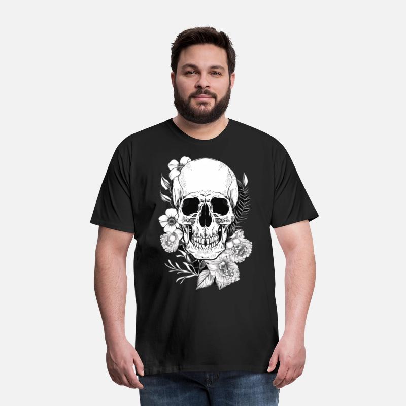 Skull With Flowers Art