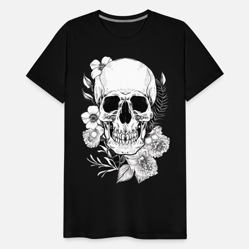 Skull With Flowers Art