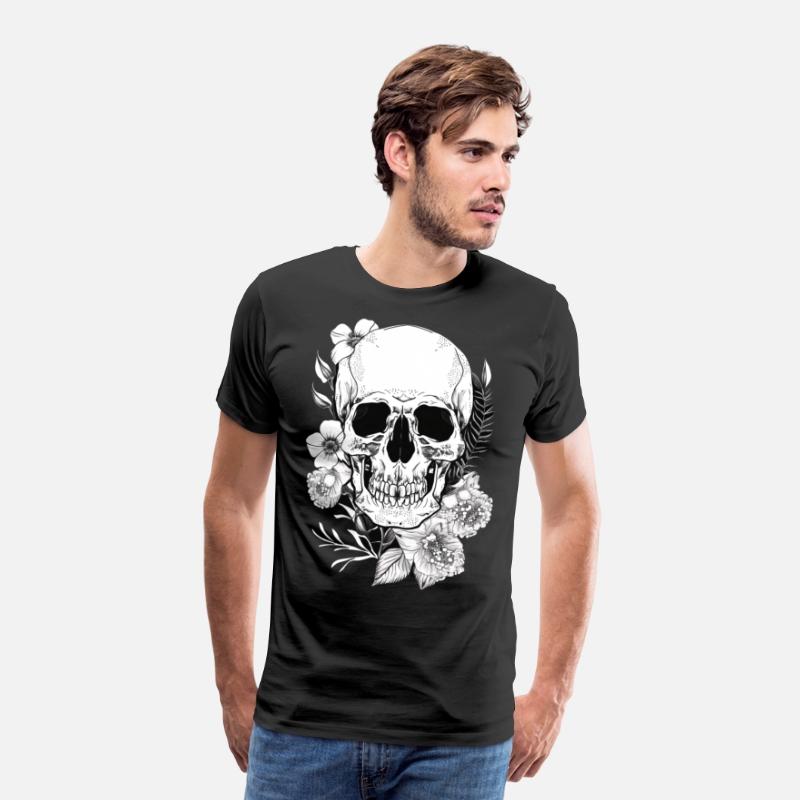 Skull With Flowers Art