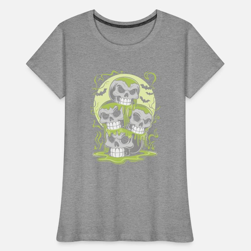 Slime Skulls Stack Four Skulls Bats Moon