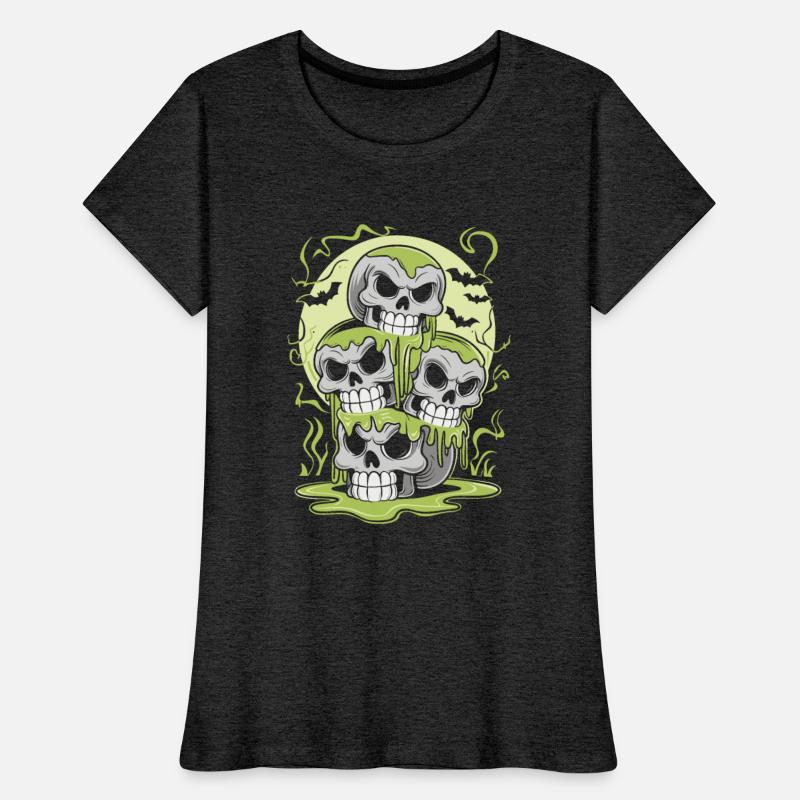 Slime Skulls Stack Four Skulls Bats Moon