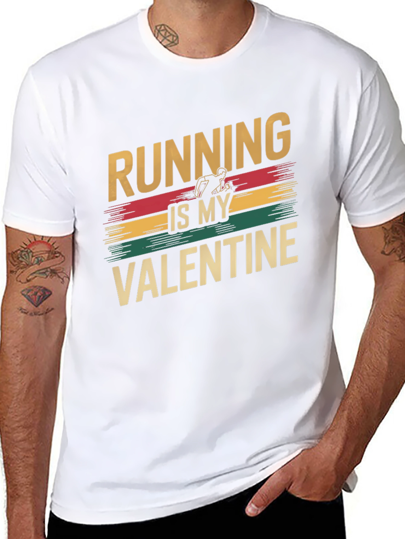 Running Is My Valentine Graphic T-Shirt