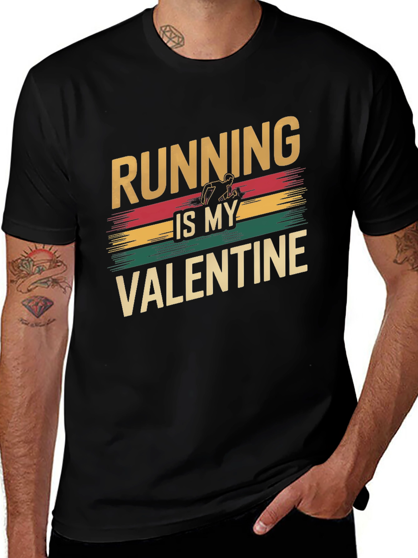 Running Is My Valentine Graphic T-Shirt