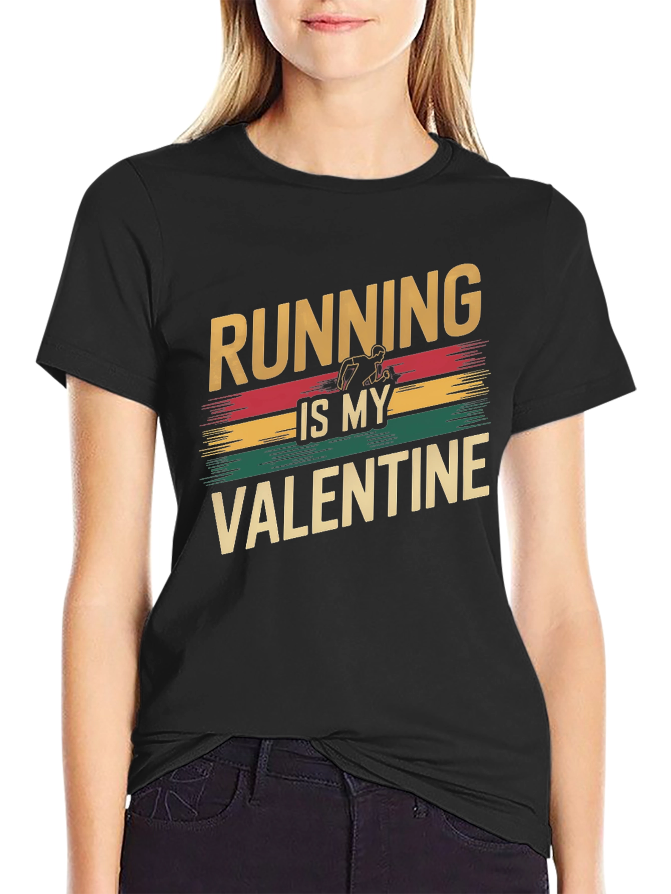 Running Is My Valentine Graphic T-Shirt