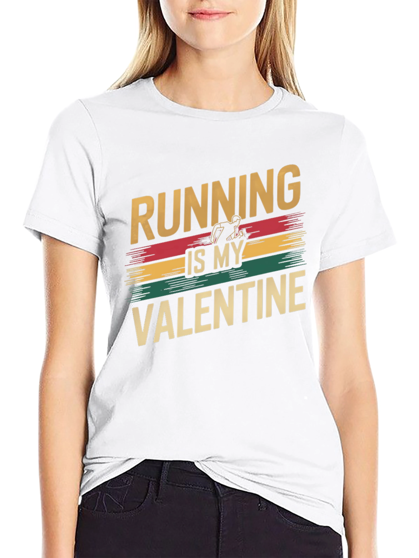 Running Is My Valentine Graphic T-Shirt