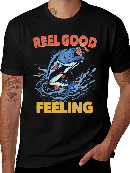 Reel Good Feeling T-Shirt Fishing Graphic Tee