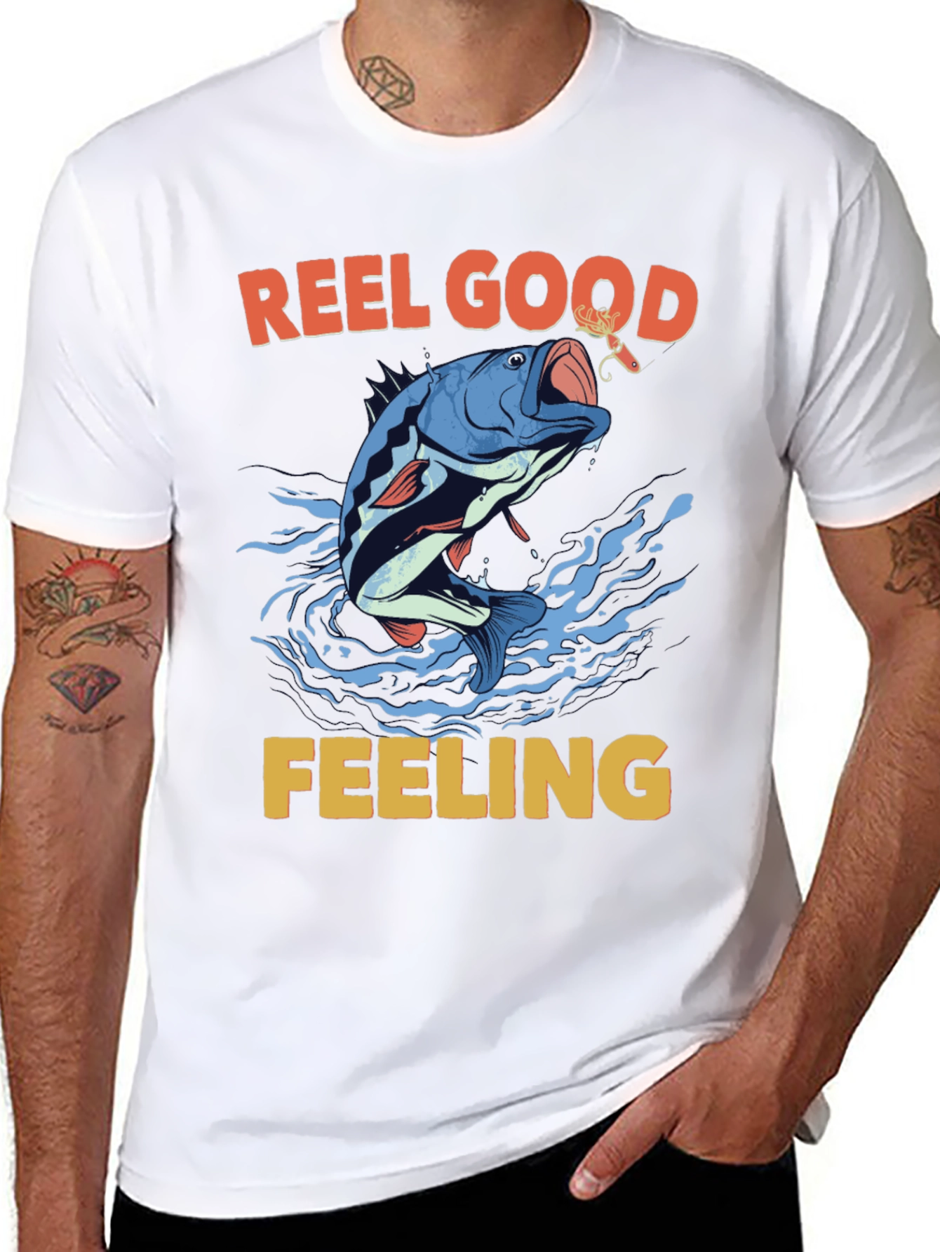 Reel Good Feeling T-Shirt Fishing Graphic Tee