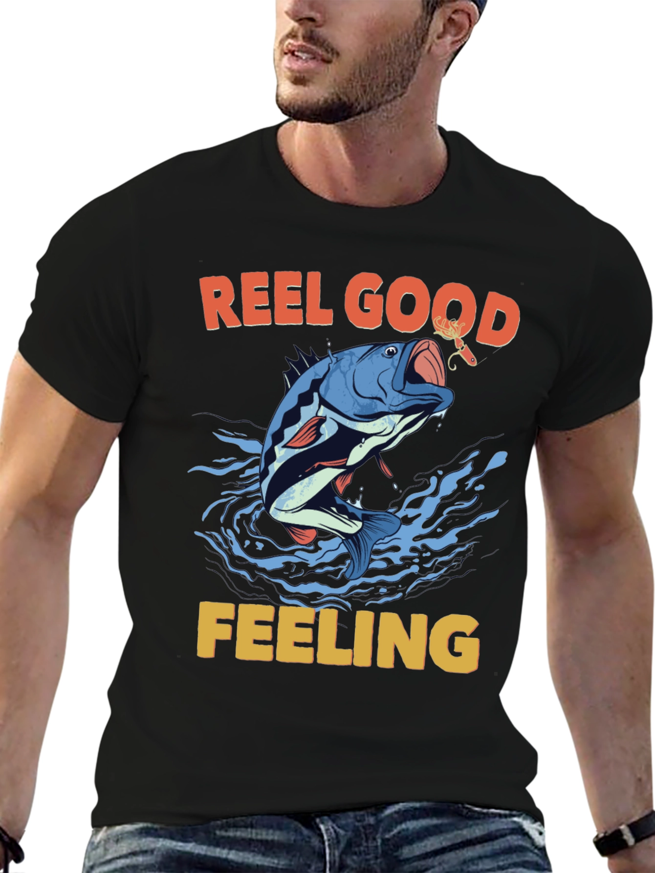 Reel Good Feeling T-Shirt Fishing Graphic Tee