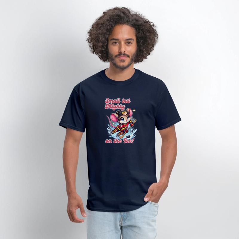 Small But Mighty Hockey Mouse Cute Sports Design