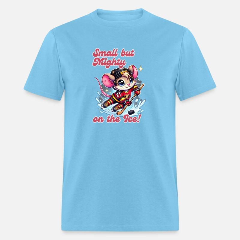 Small But Mighty Hockey Mouse Cute Sports Design