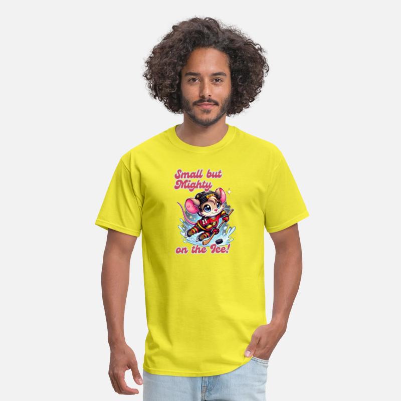 Small But Mighty Hockey Mouse Cute Sports Design