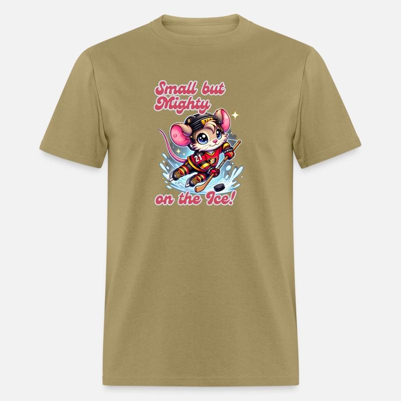 Small But Mighty Hockey Mouse Cute Sports Design