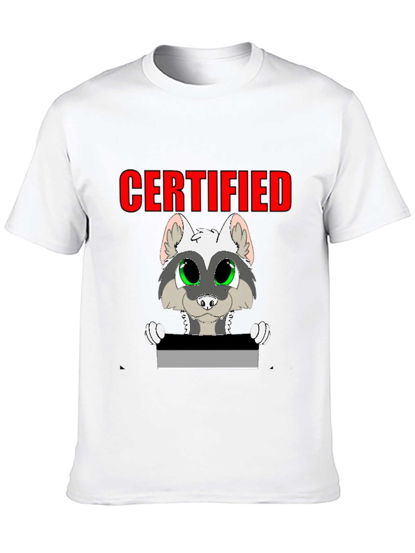 Certified Raccoon Graphic Tee - Black Cotton Blend