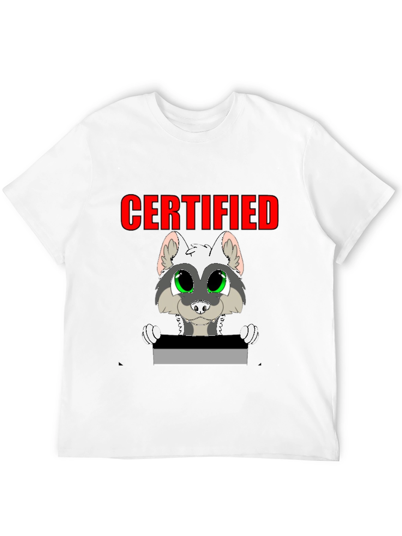 Certified Raccoon Graphic Tee - Black Cotton Blend