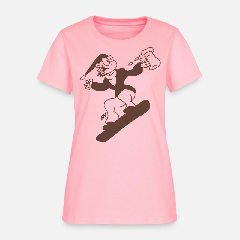 Snowboarding with beer mc