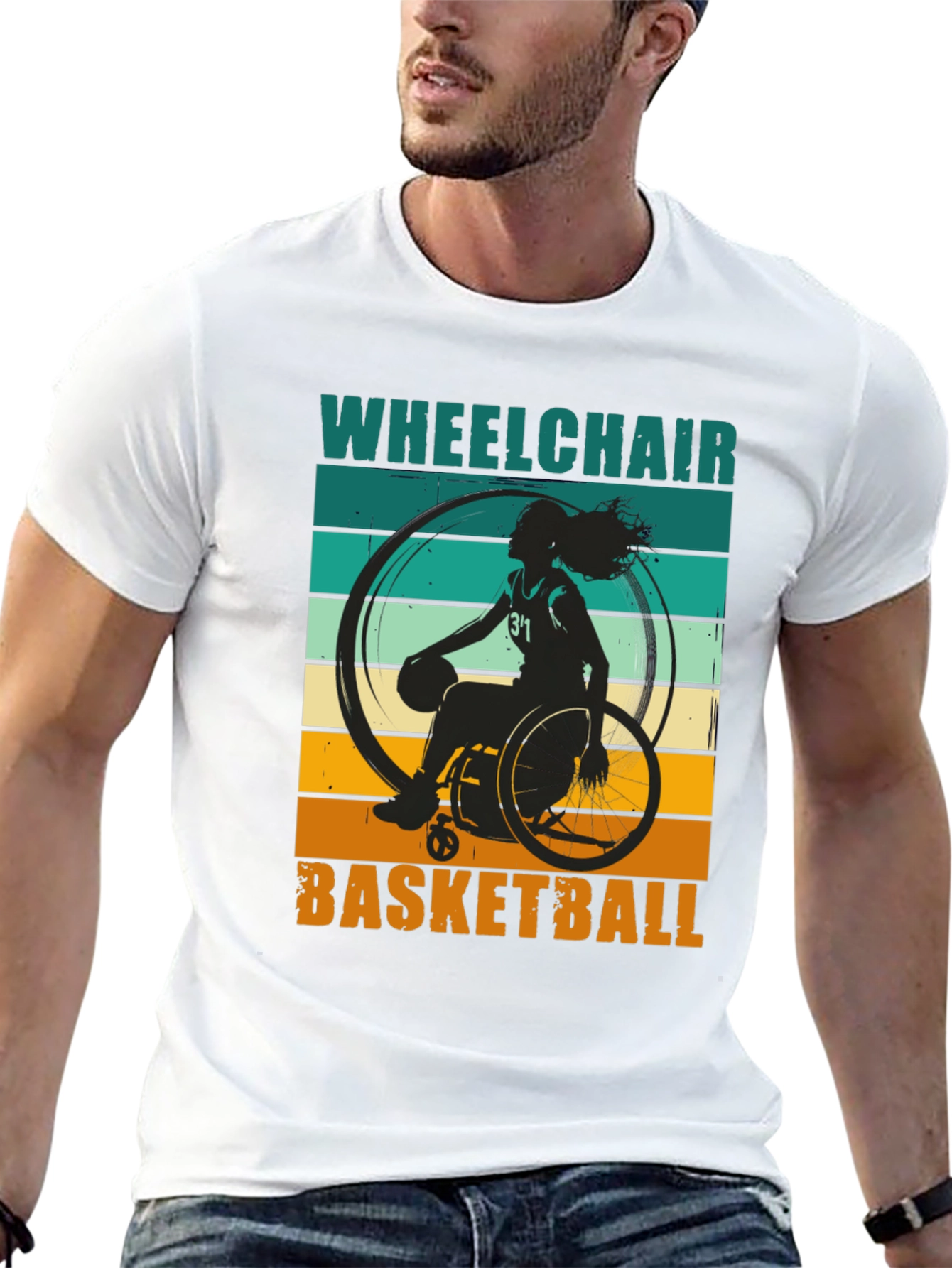 Wheelchair Basketball Graphic T-Shirt