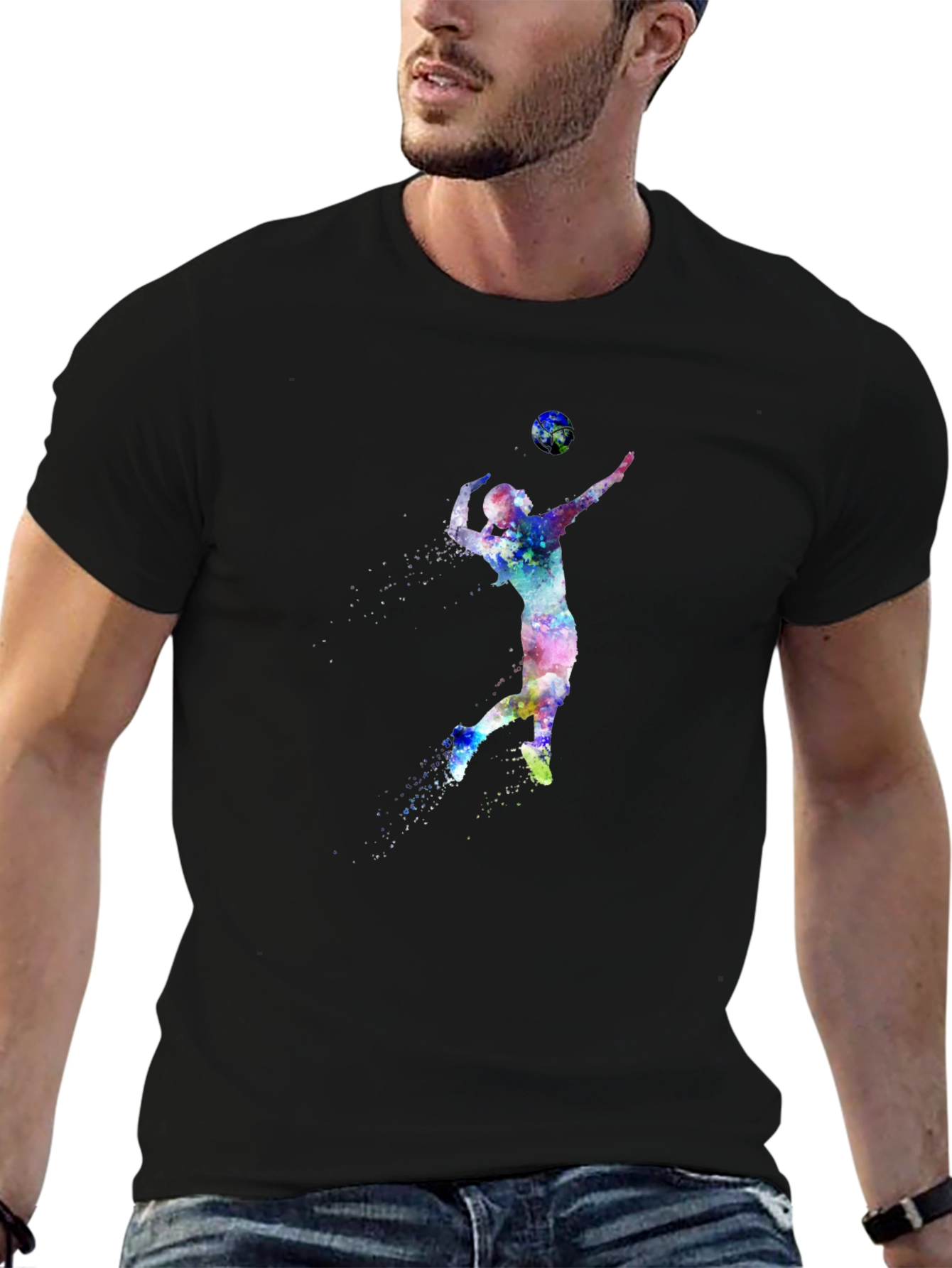 Volleyball Watercolor Graphic Tee
