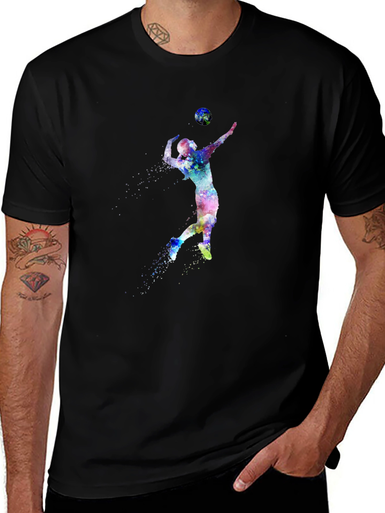 Volleyball Watercolor Graphic Tee