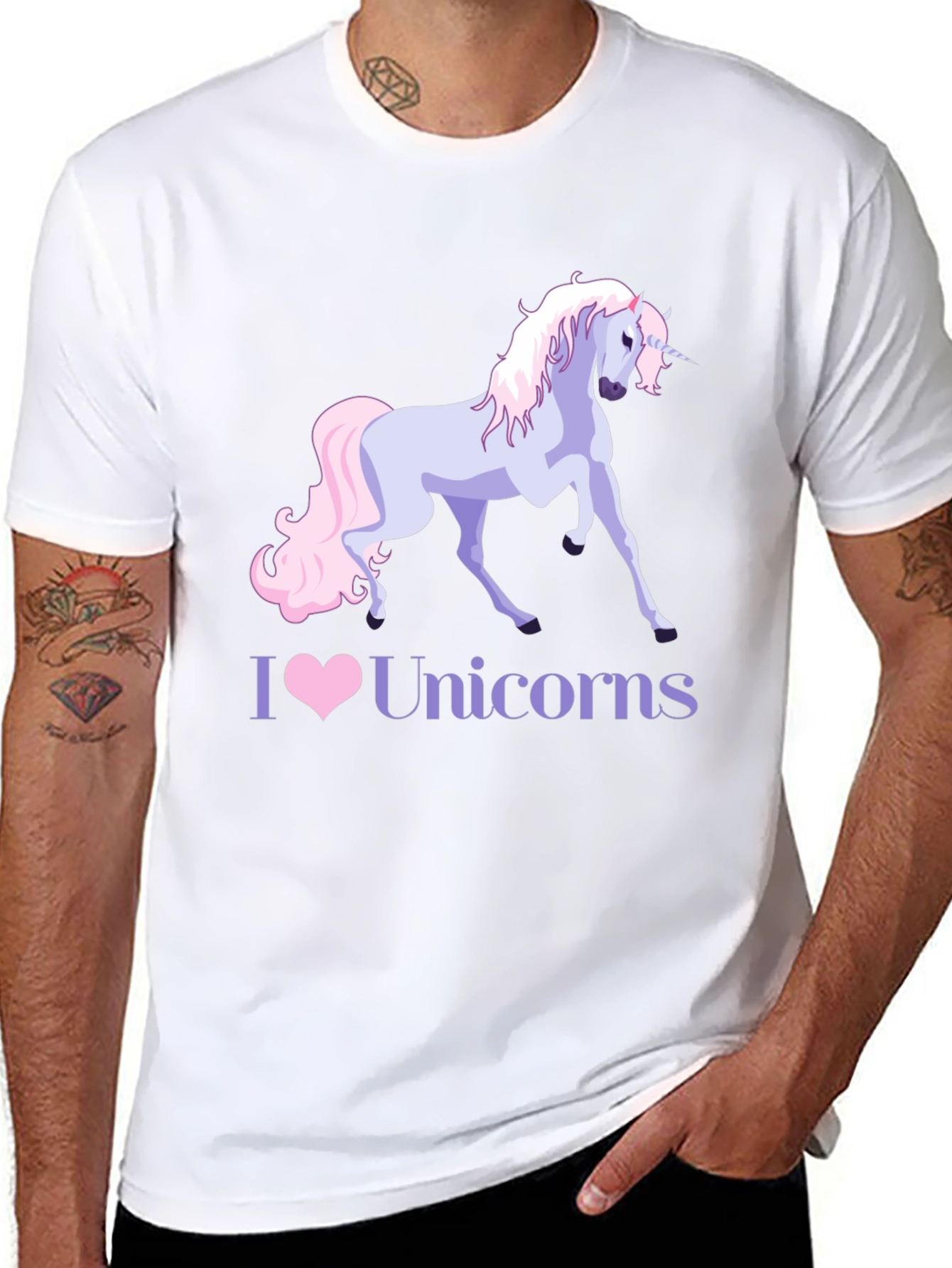 I Heart Unicorns Black T-Shirt