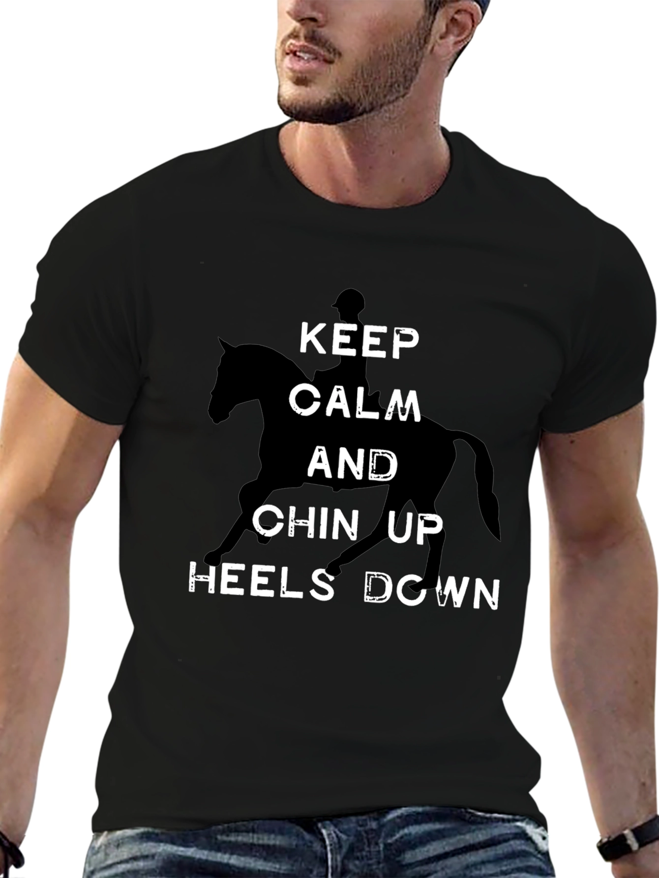 Keep Calm Horse Riding Graphic Tee