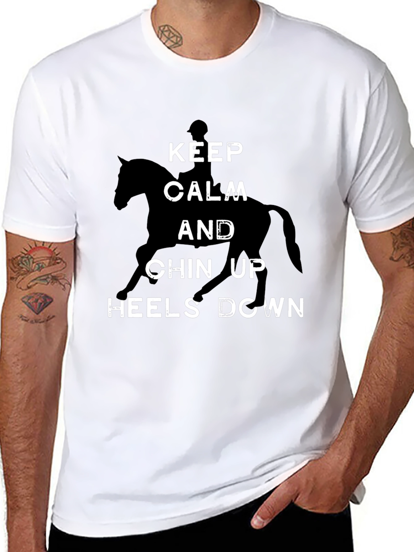 Keep Calm Horse Riding Graphic Tee
