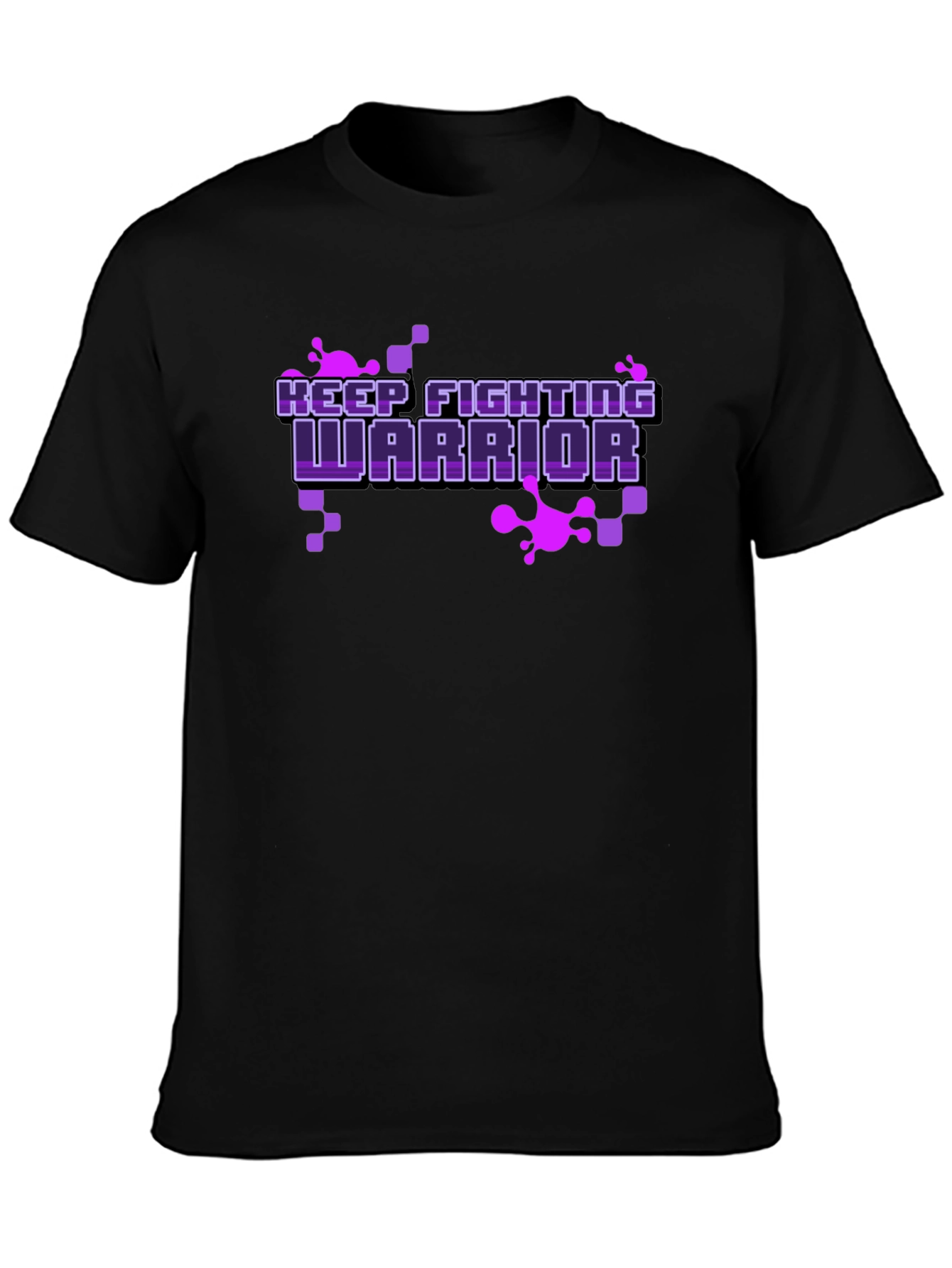 Keep Fighting Warrior Black Graphic Tee