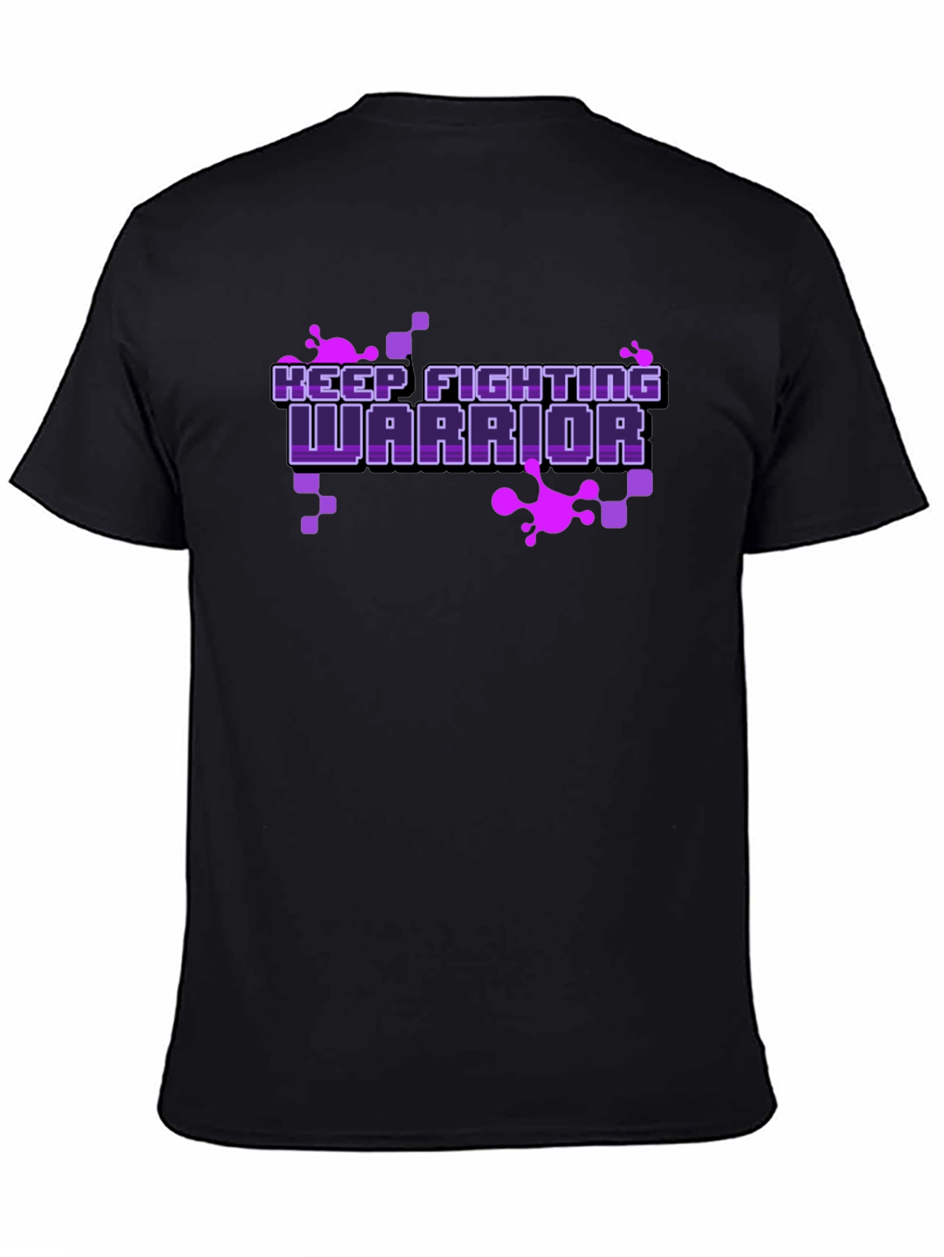 Keep Fighting Warrior Black Graphic Tee