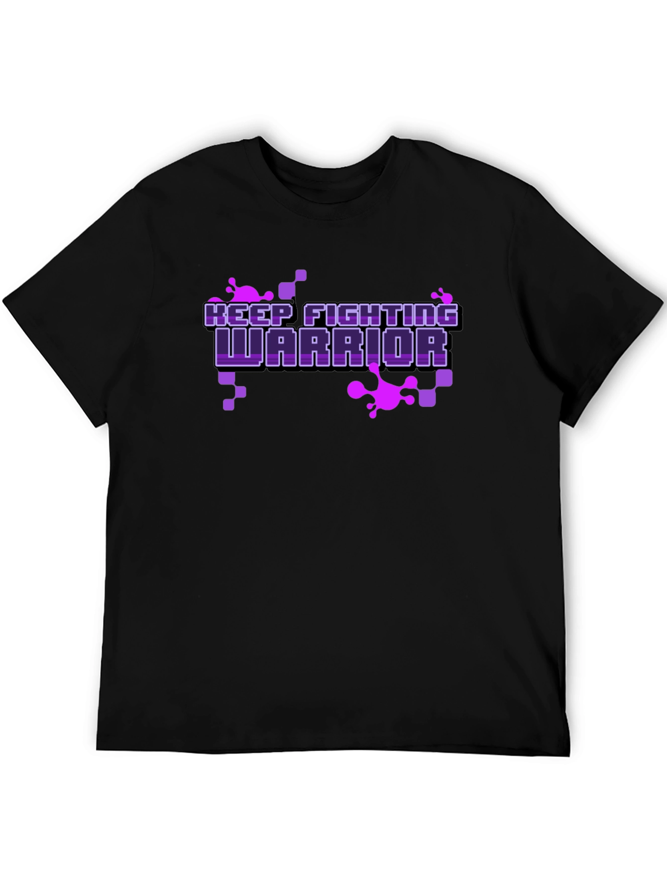 Keep Fighting Warrior Black Graphic Tee