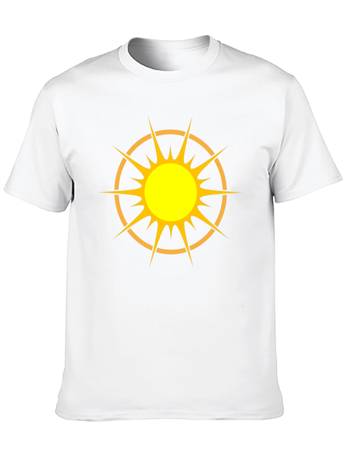 Graphic Sun Tee - Mens Black Cotton T-Shirt